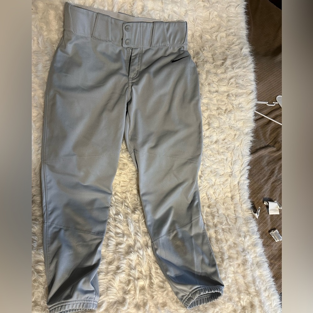 Boys Youth Gray Athletic Baseball Pants